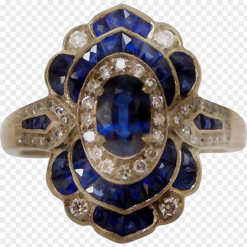 Sapphire Cobalt Blue Ring PNG
