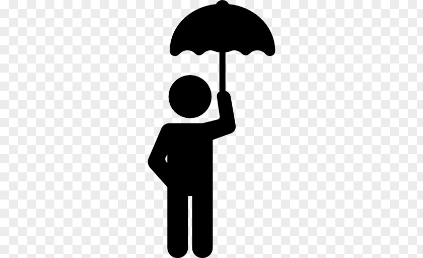 Vector Man Umbrella Logo Clip Art PNG