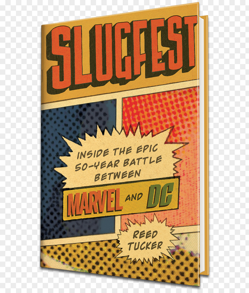 Vintage Book Cover Slugfest: Inside The Epic, 50-Year Battle Between Marvel And DC Amazon.com Barnes & Noble Author PNG