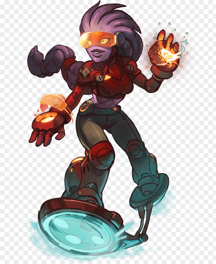 Awesomenauts Characters Ronimo Games Steam Ghost Le'on Illustration PNG