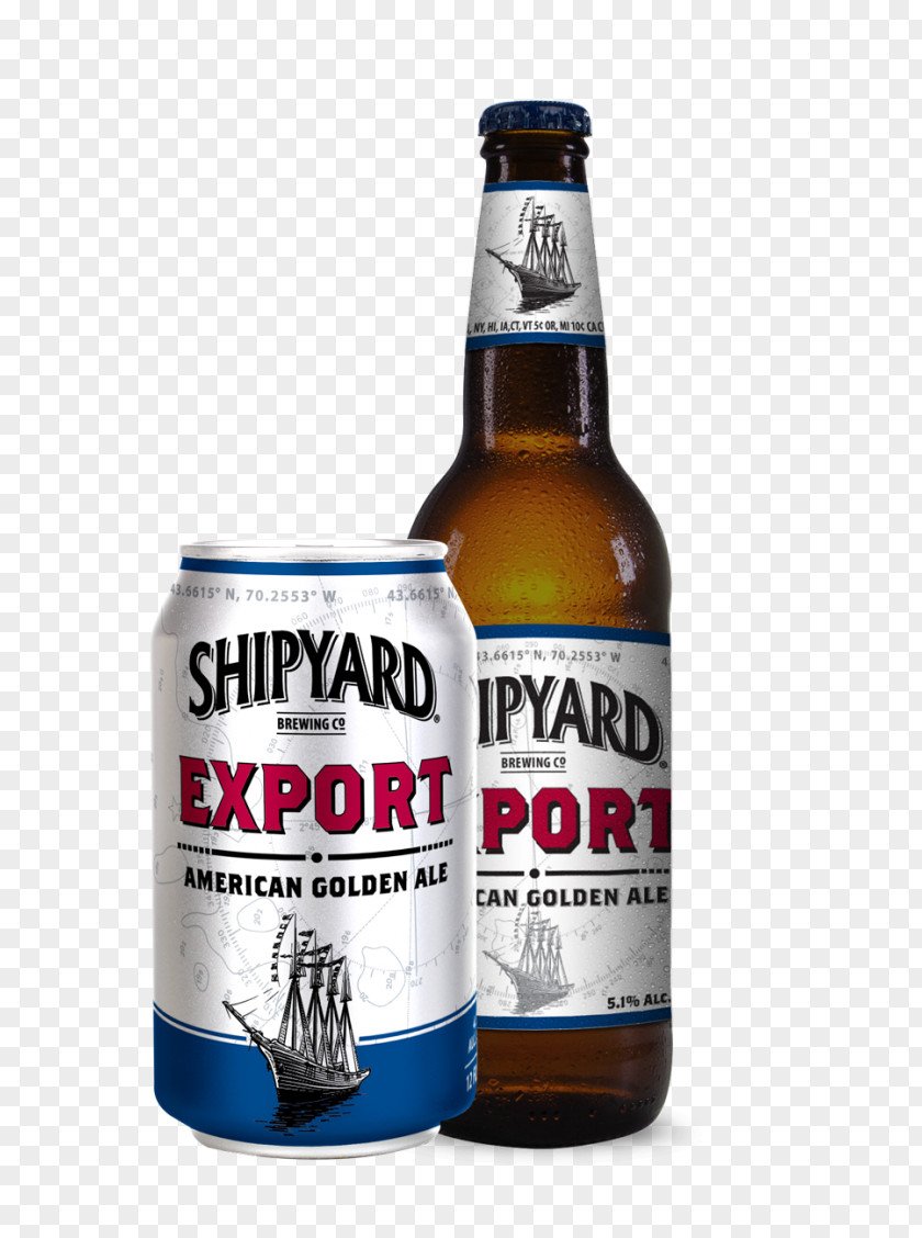 Beer Ale Bottle Shipyard Brewing Co Lager PNG