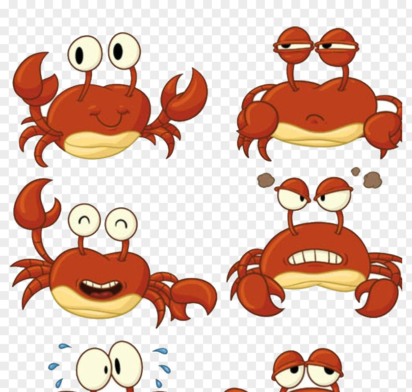 Cartoon Crab Drawing Clip Art PNG