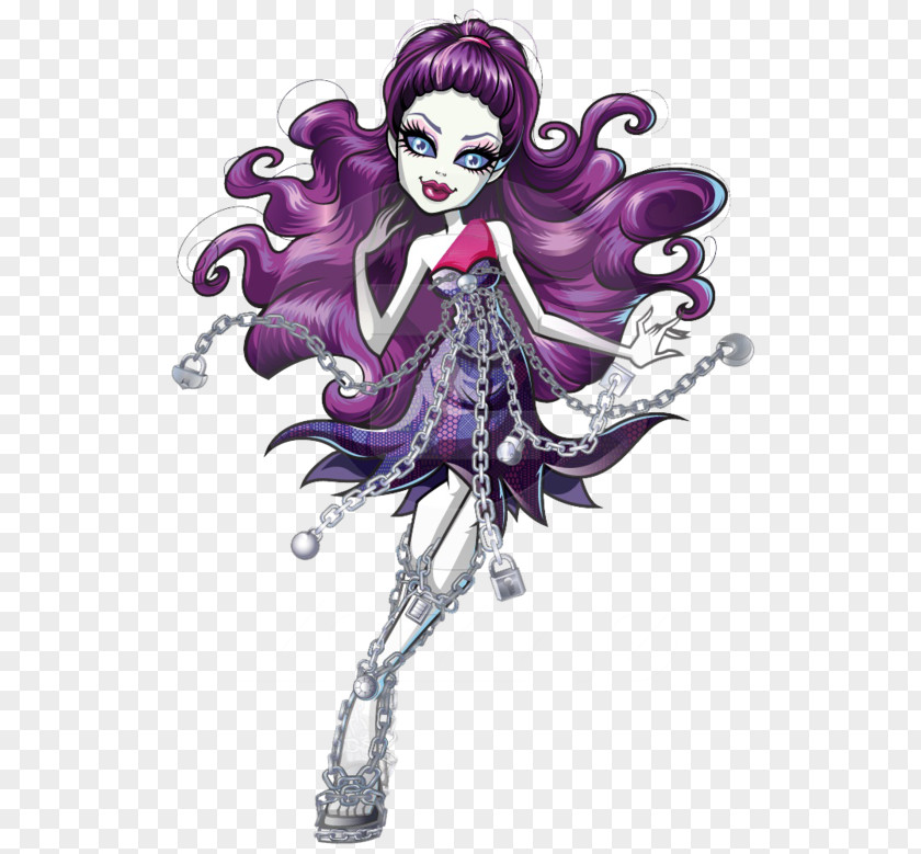Doll Monster High Spectra Vondergeist Daughter Of A Ghost River Styxx PNG
