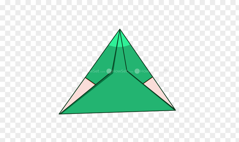 Fold Paperrplane Triangle Point Green PNG