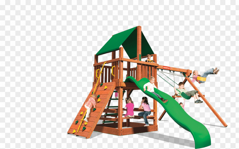 Swingset Swing Playground Slide Jungle Gym Wood PNG