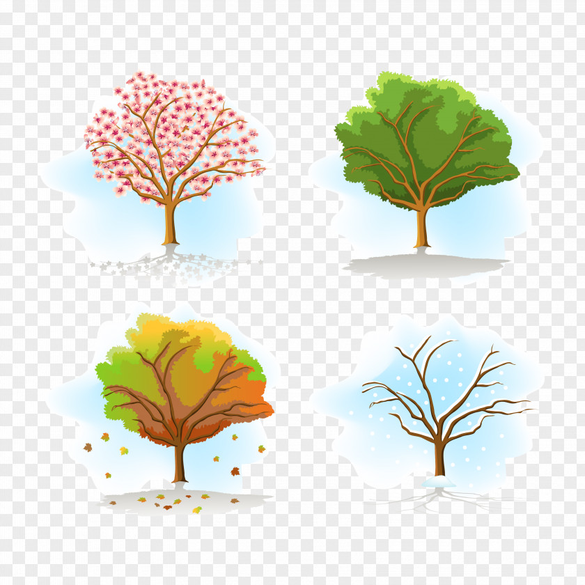 Vector Autumn Leaves Season Tree Clip Art PNG