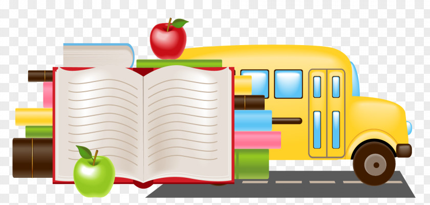 Car Vector Material School Book Bus Cartoon Clip Art PNG