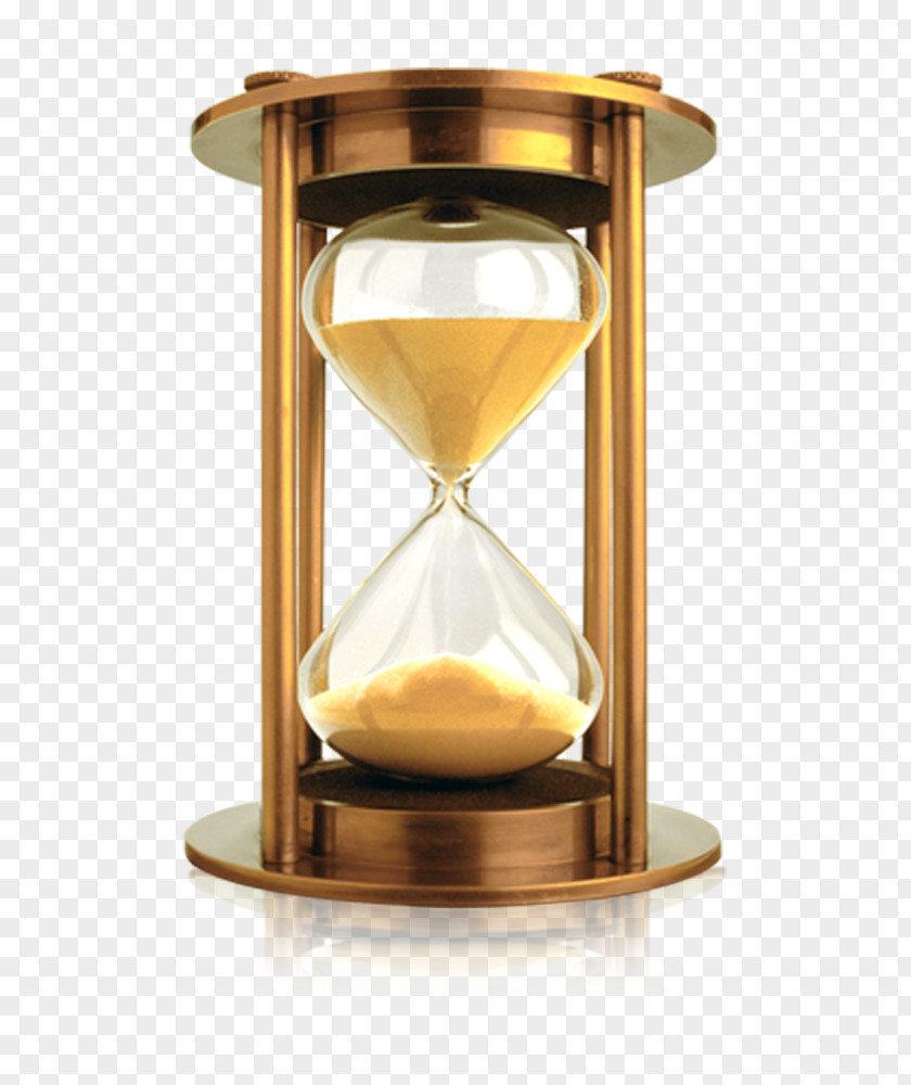Metallic Hourglass Time Icon PNG