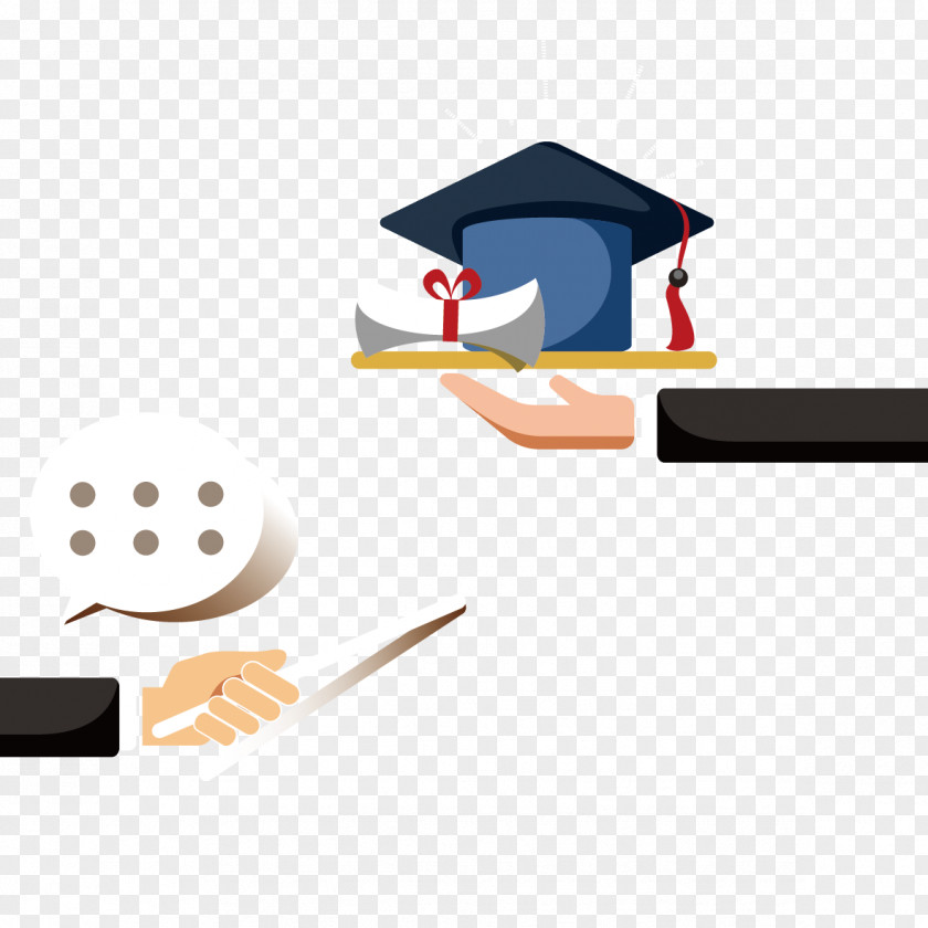 Vector Dr. Cap And Hand Doctorate Clip Art PNG