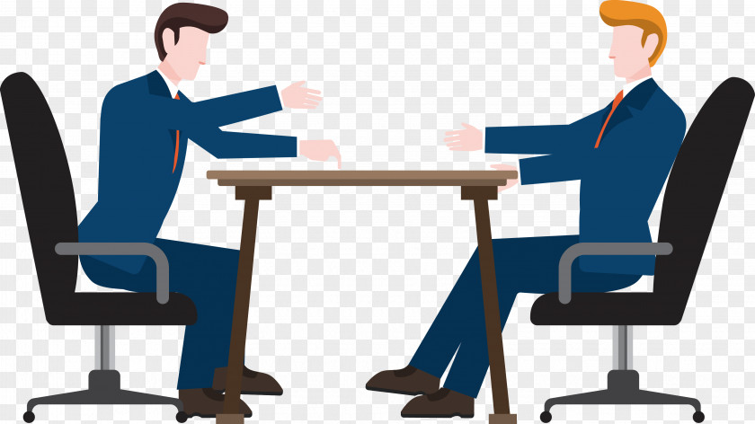 Cartoon Furniture Businessperson Organization Management Meeting PNG