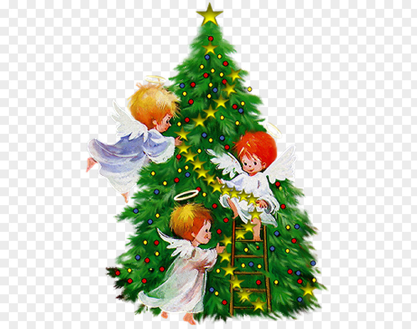 Christmas Tree Angel Clip Art PNG