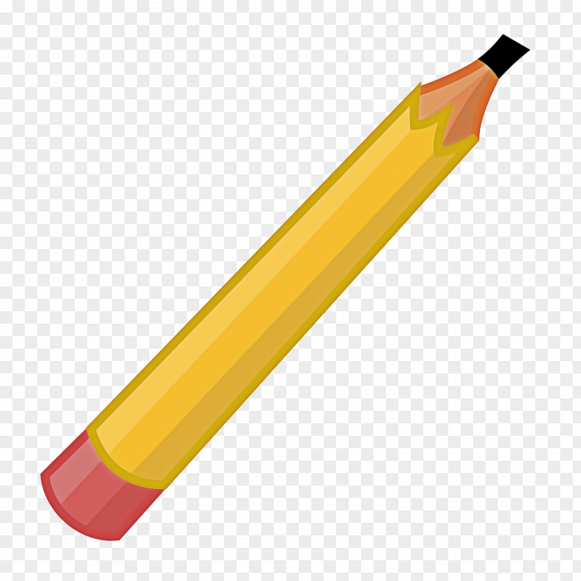 Office Supplies Yellow Pencil Cartoon PNG