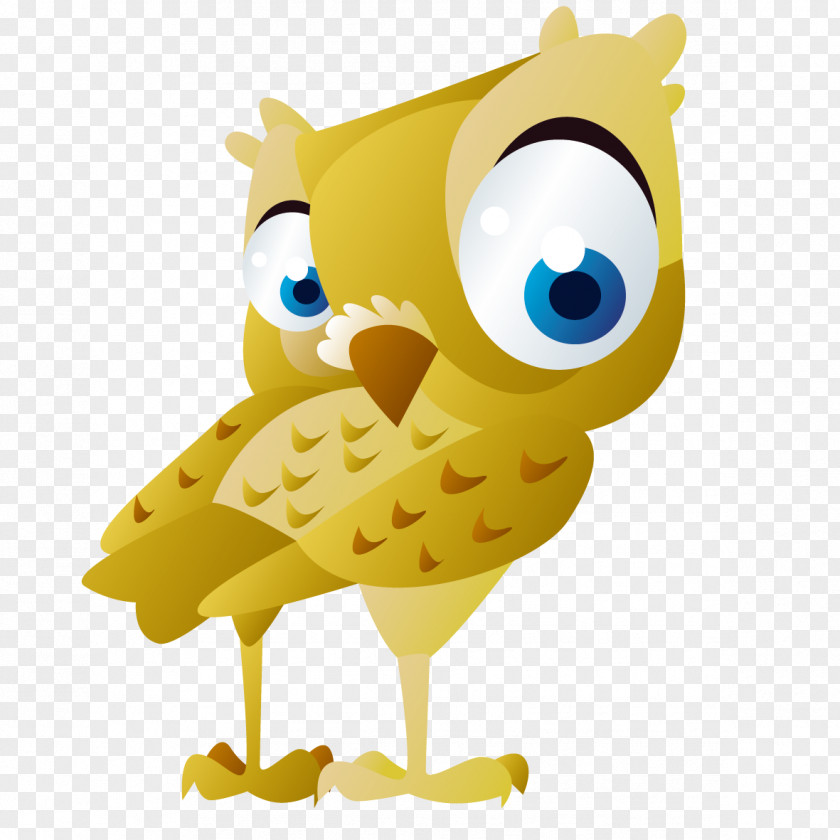 Cute Owl Bird Euclidean Vector Cartoon Illustration PNG