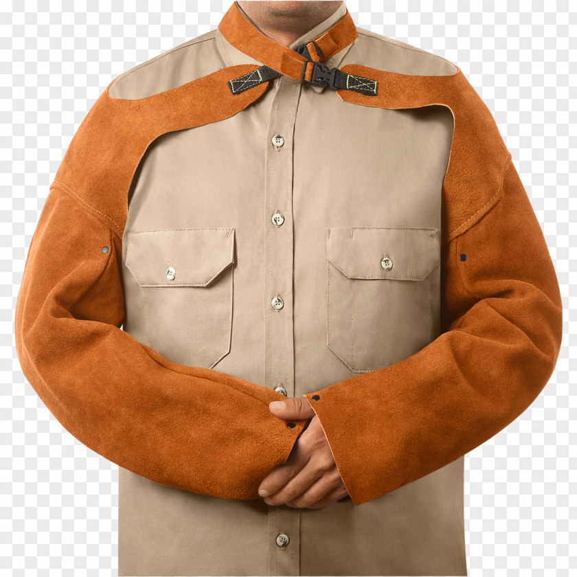 Jacket Sleeve Leather Welding Cowhide Glove PNG