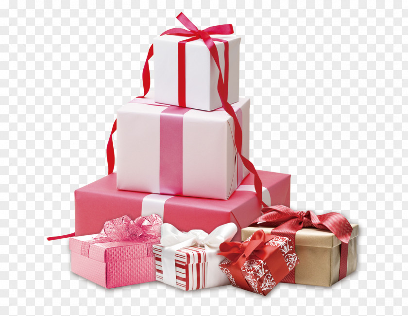 Pink Holiday Gift Box PNG