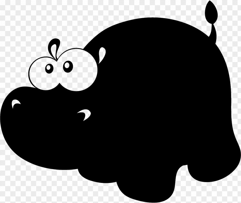 Hippo Silhouette Hippopotamus Drawing PNG