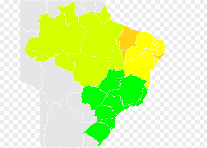 Map Federative Unit Of Brazil Blank PNG
