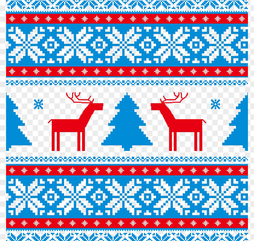 Red And Green Christmas Tree Pattern Pixel Elk Buckle Free Photos Winter PNG