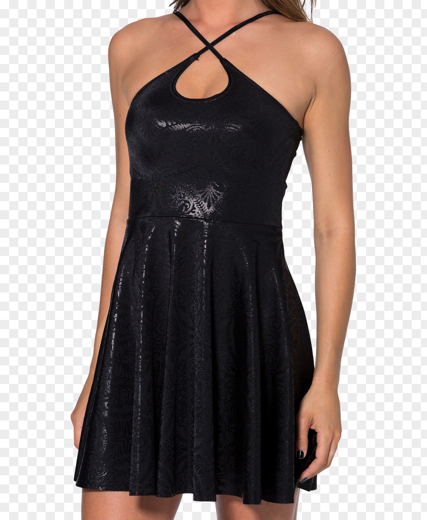 Dress Little Black Clothing Velvet Shoulder PNG