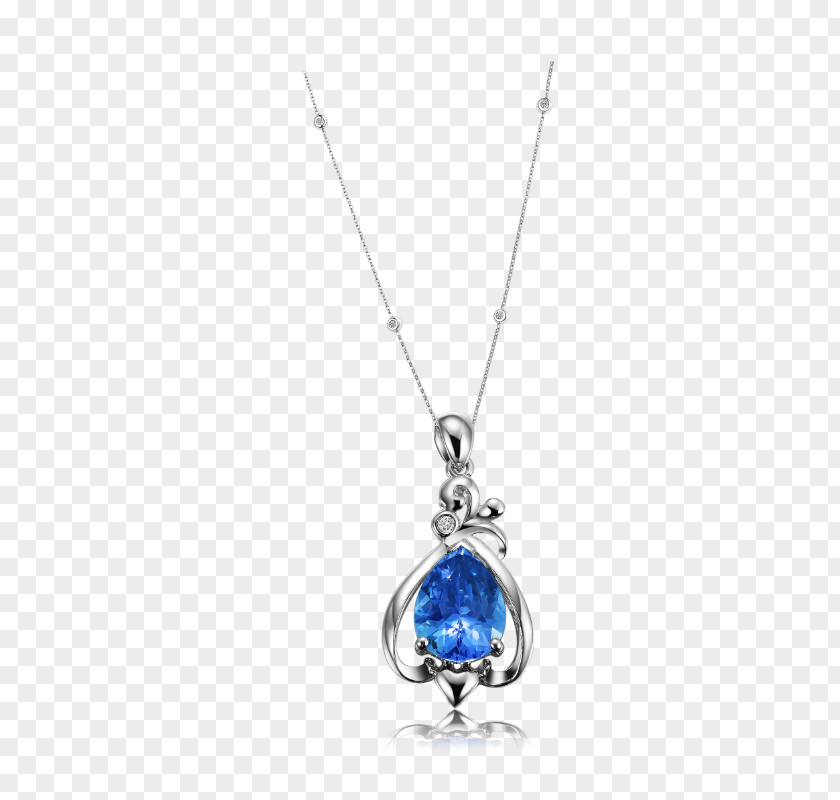 Gemstone Necklaces Locket Blue Necklace Diamond PNG