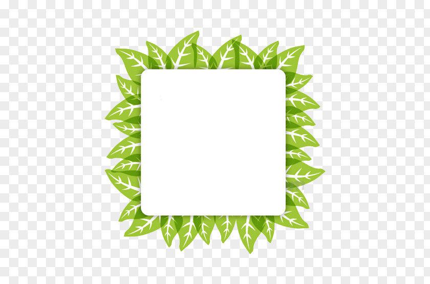 Green Leaves Border Adobe Illustrator Clip Art PNG