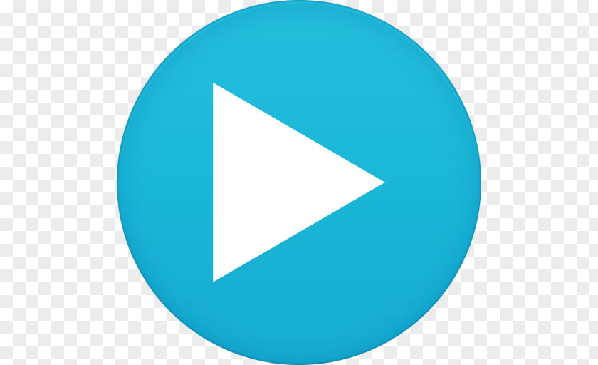 Mx Player Blue Angle Symbol Aqua PNG