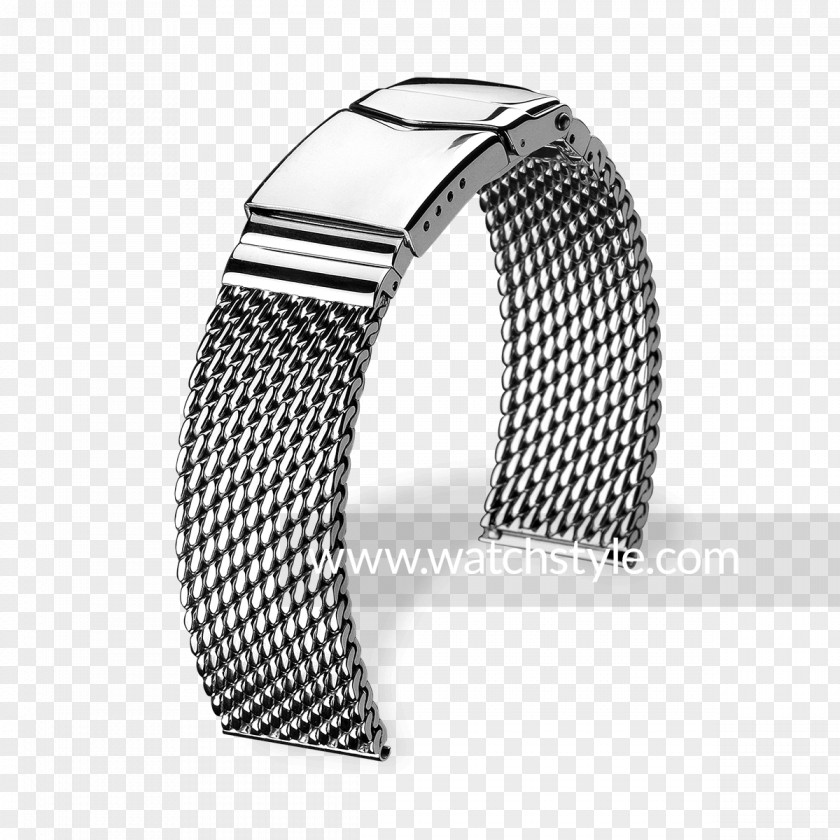 Steel Mesh Veal Milanese Watch Strap PNG