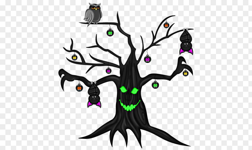 The Halloween Tree Drawing Clip Art PNG