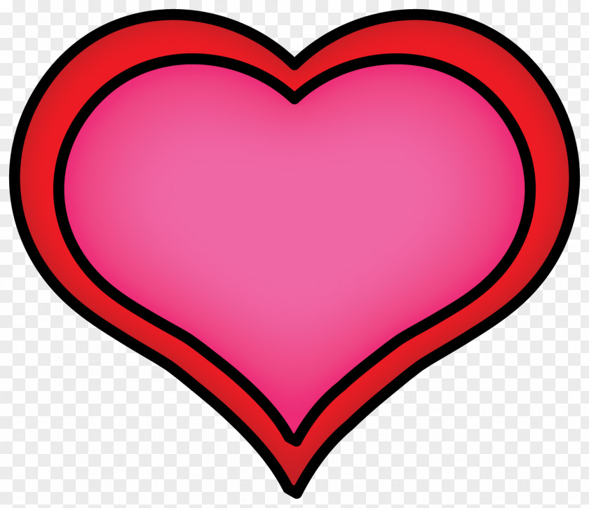 Valentine's Day Pink M Line Heart Clip Art PNG