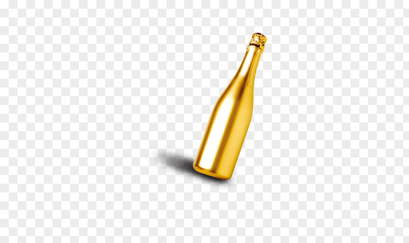 Creative Christmas Bottle Gift Gold PNG