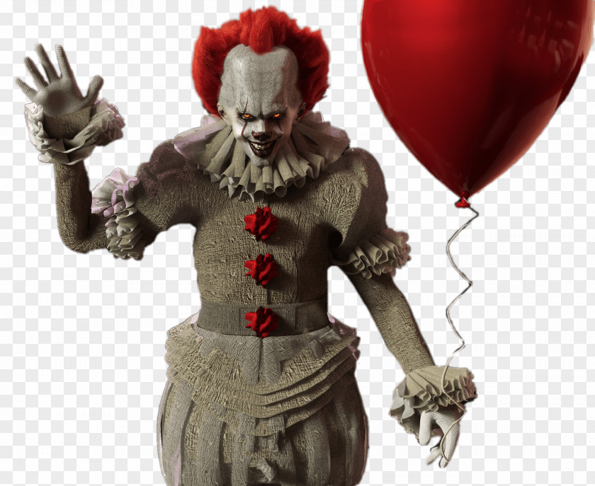 IT Pennywise With Red Balloon PNG Balloon, holding red balloon illustration clipart PNG