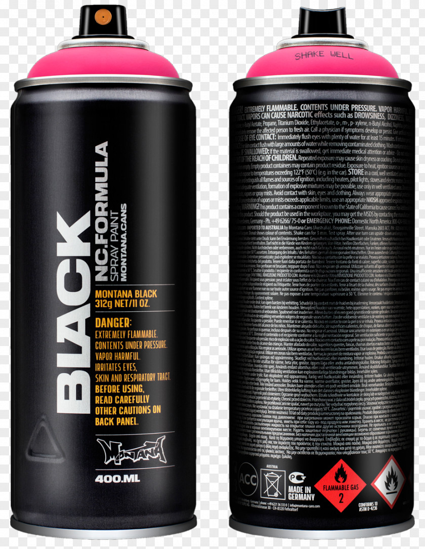 SPRAY Montana Black Aerosol Paint Color Spray PNG