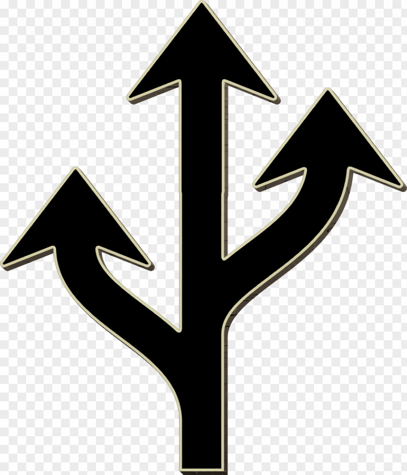 Triple Arrow Merging To One Icon Basic Application Arrows PNG