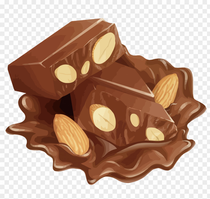 Vector Almond Chocolate Bonbon Praline Cartoon PNG