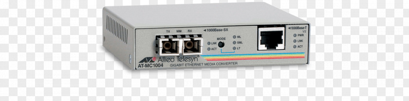 Allied Telesis AT MC1004 Fiber Media Converter Optical Ethernet PNG