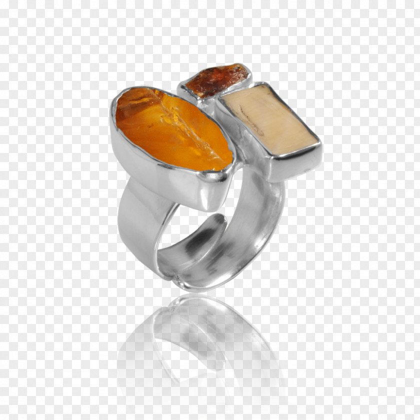 Orange Ring Amber Body Jewellery PNG