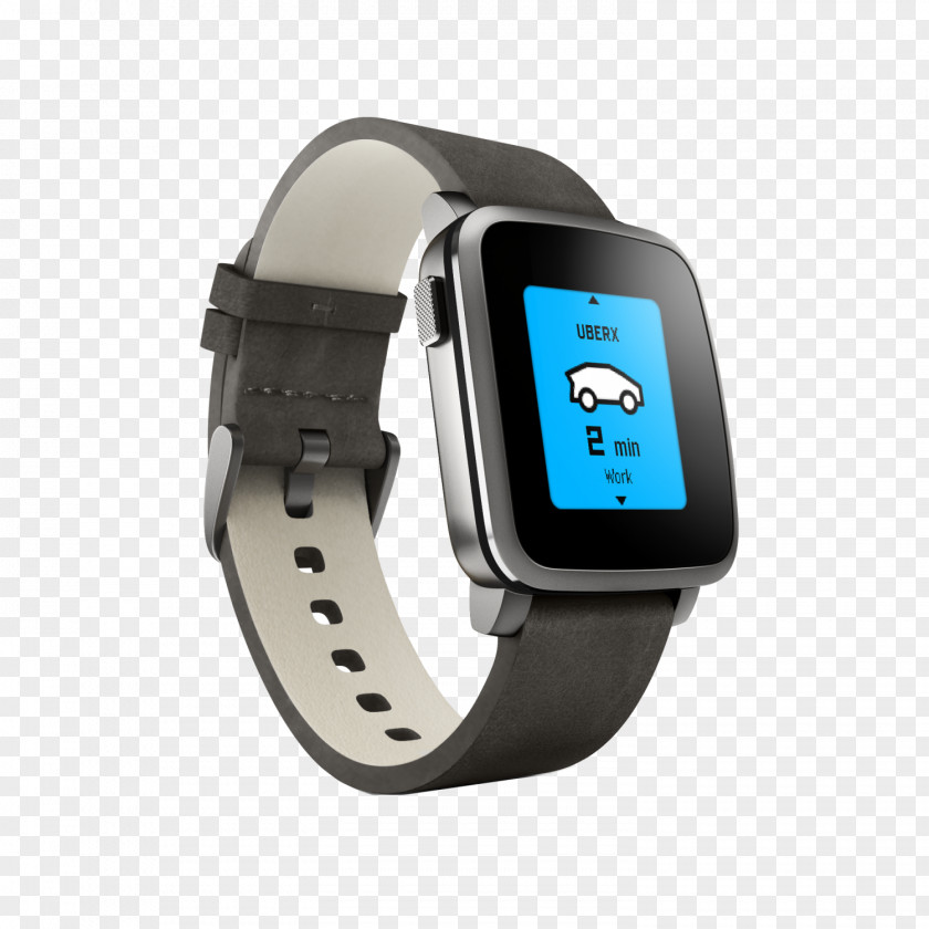 Pebble Pathway Time Smartwatch Steel PNG