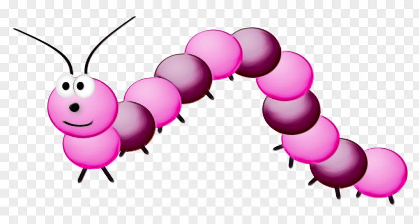 Pest Balloon Caterpillar Insect Pink Larva Clip Art PNG