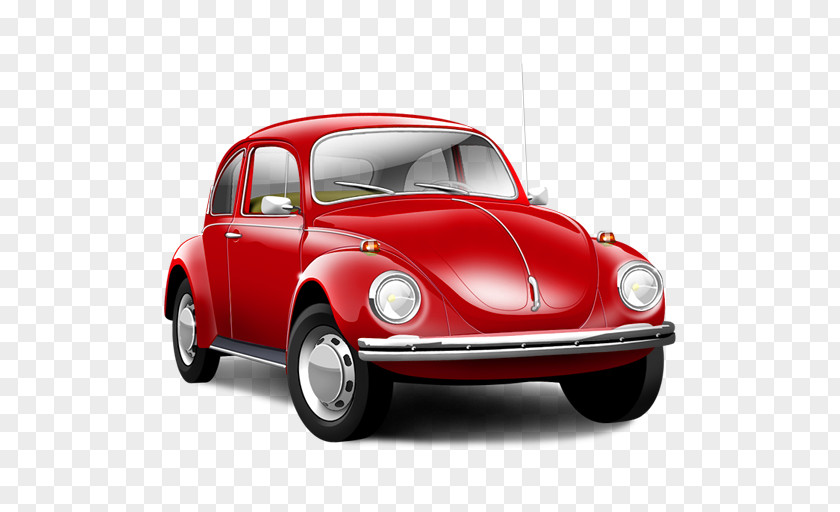 Red Old Volkswagen Beetle Car Image Sports Icon PNG