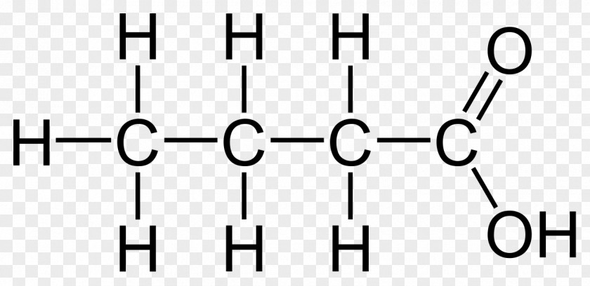 Structural Formula Butyric Acid Acetic Organic Chemistry PNG