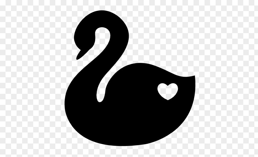 Swan Vector Black Symbol Heart Clip Art PNG