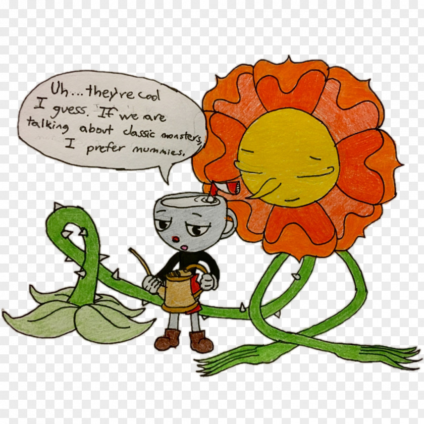 Boris Karloff The Mummy Cuphead Clip Art Cartoon Illustration Flower PNG