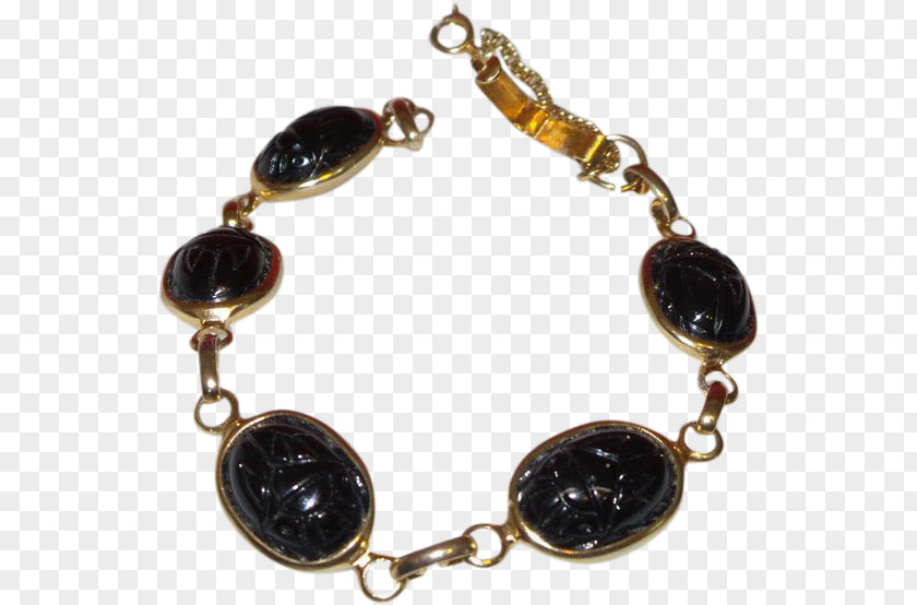 Egyptian Symbols Scarab Beetle Onyx Bracelet Bead Body Jewellery PNG