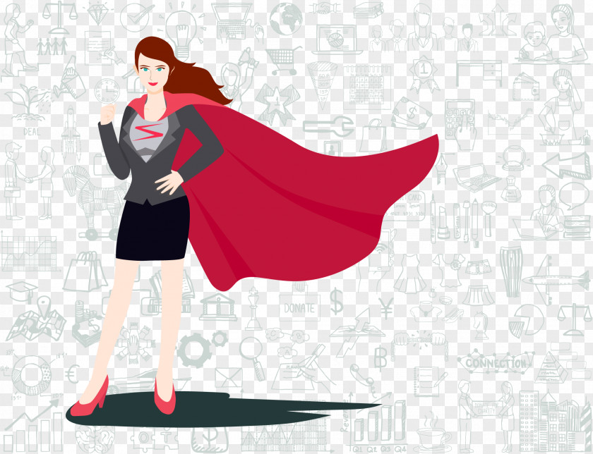 Vector Female Superman Clark Kent Superwoman PNG