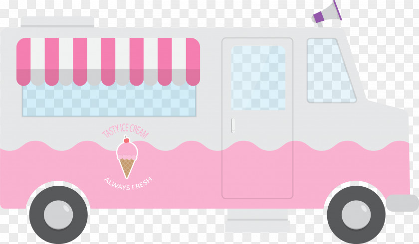 Vector Ice Cream Truck Van Euclidean PNG