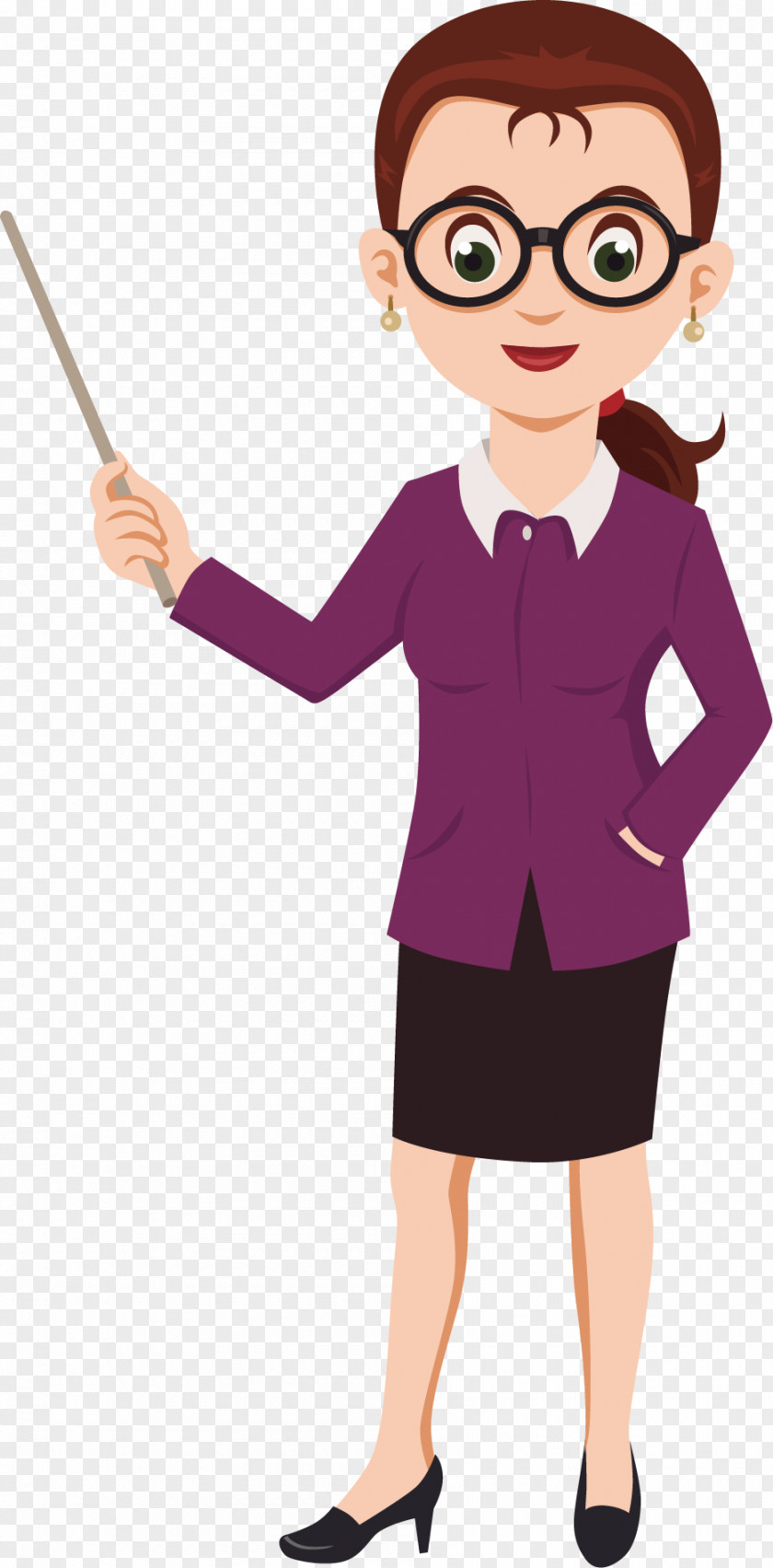 Vector Image Of Female Teachers Teacher Cartoon Clip Art PNG