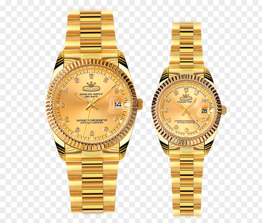 Watch Gold Plating Analog Fashion Accessory PNG