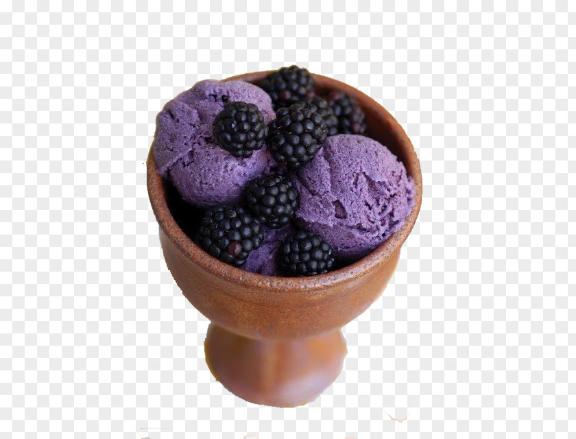 Blueberry Purple Sweet Potato Ice Cream Cone Frozen Yogurt Milk PNG