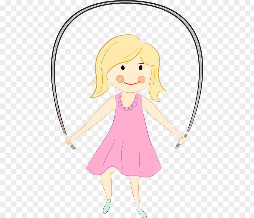 Cartoon Pink Finger Skipping Rope Gesture PNG