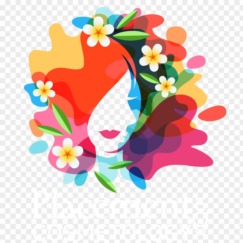 Plumeria Face Logo Drawing Clip Art PNG